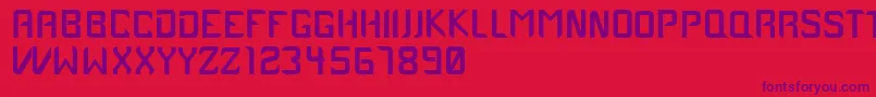 Case1979 Font – Purple Fonts on Red Background
