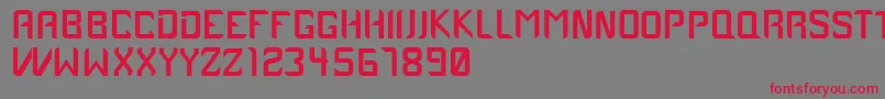フォントCase1979 – 赤い文字の灰色の背景