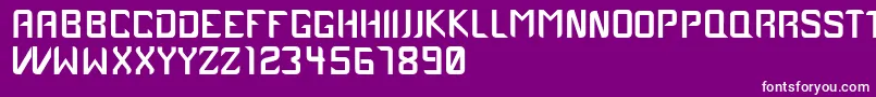 Czcionka Case1979 – białe czcionki na fioletowym tle