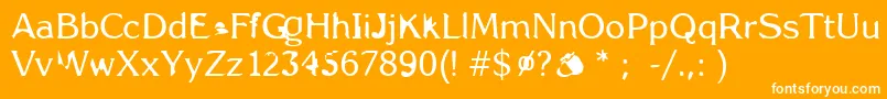 HappyAardvark Font – White Fonts on Orange Background