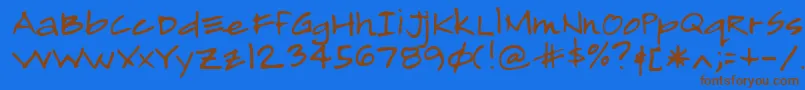 Police Lehn193 – polices brunes sur fond bleu