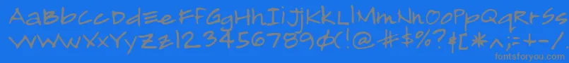 フォントLehn193 – 青い背景に灰色の文字