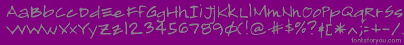 フォントLehn193 – 紫の背景に灰色の文字