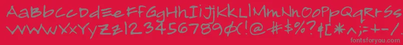 フォントLehn193 – 赤い背景に灰色の文字