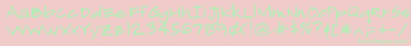 Lehn193 Font – Green Fonts on Pink Background