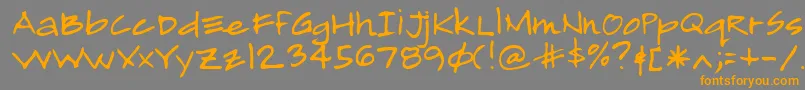 Lehn193 Font – Orange Fonts on Gray Background