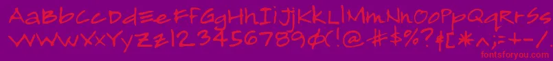 Lehn193 Font – Red Fonts on Purple Background