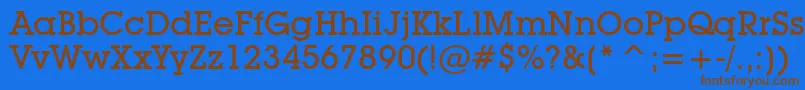 LubalinGraphMediumBt Font – Brown Fonts on Blue Background