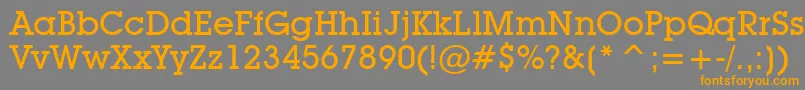 LubalinGraphMediumBt-Schriftart – Orangefarbene Schriften auf grauem Hintergrund