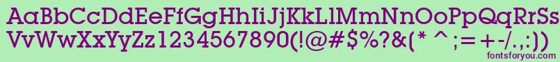 LubalinGraphMediumBt Font – Purple Fonts on Green Background