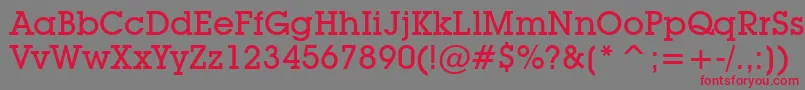 フォントLubalinGraphMediumBt – 赤い文字の灰色の背景