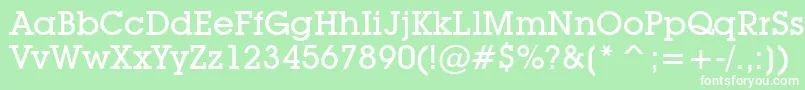 フォントLubalinGraphMediumBt – 緑の背景に白い文字