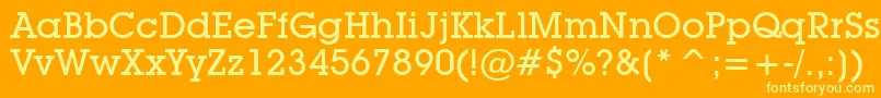 LubalinGraphMediumBt Font – Yellow Fonts on Orange Background