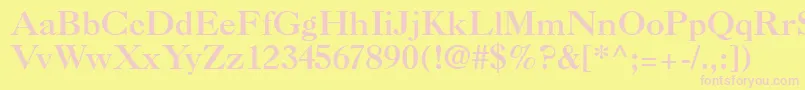 Caslon3 Font – Pink Fonts on Yellow Background