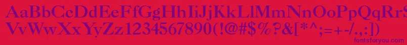 Шрифт Caslon3 – фиолетовые шрифты на красном фоне