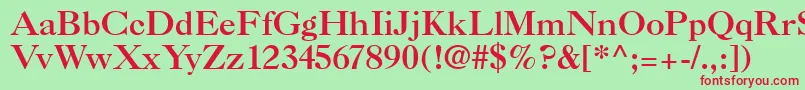 Шрифт Caslon3 – красные шрифты на зелёном фоне