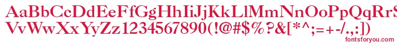Caslon3-fontti – punaiset fontit valkoisella taustalla