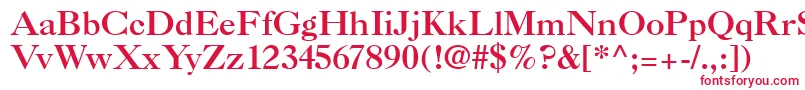 Czcionka Caslon3 – czerwone czcionki