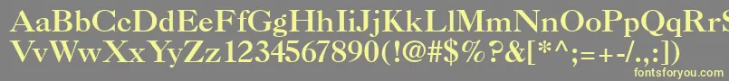 Caslon3-fontti – keltaiset fontit harmaalla taustalla