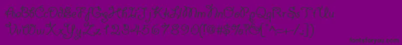 YahoosskRegular Font – Black Fonts on Purple Background