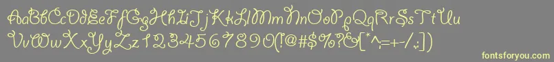 YahoosskRegular Font – Yellow Fonts on Gray Background