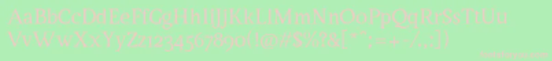 ServusTextDisplay Font – Pink Fonts on Green Background