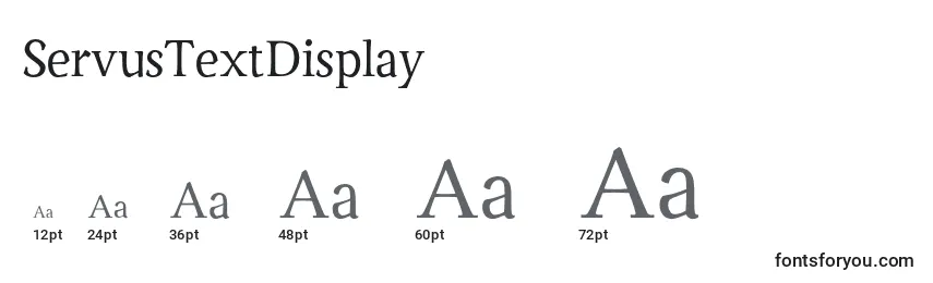 Размеры шрифта ServusTextDisplay