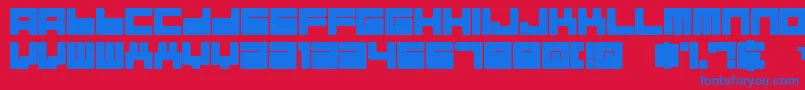フォントAlmanaqueNormal – 赤い背景に青い文字