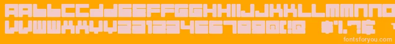 AlmanaqueNormal Font – Pink Fonts on Orange Background