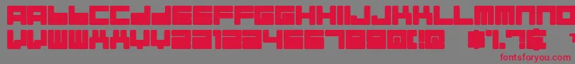 AlmanaqueNormal Font – Red Fonts on Gray Background