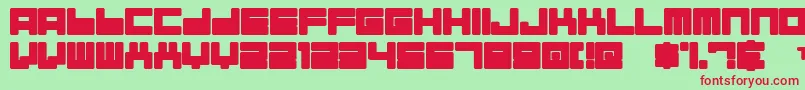 AlmanaqueNormal Font – Red Fonts on Green Background