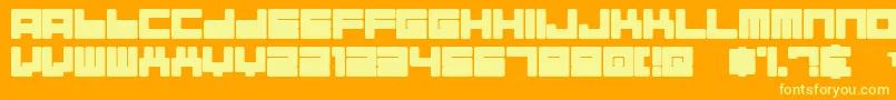 AlmanaqueNormal Font – Yellow Fonts on Orange Background
