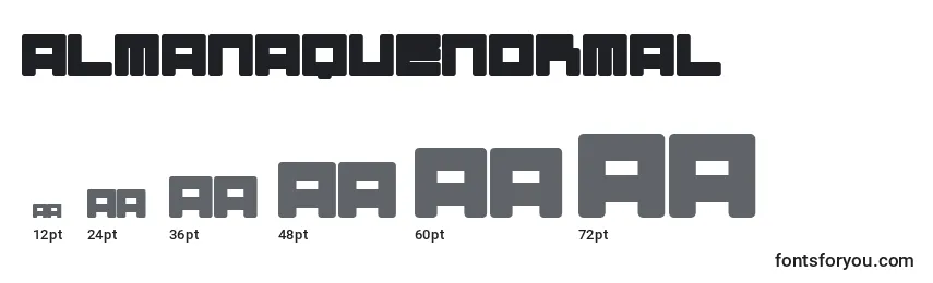 AlmanaqueNormal Font Sizes