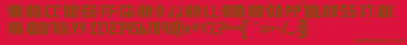 Jetage Font – Brown Fonts on Red Background