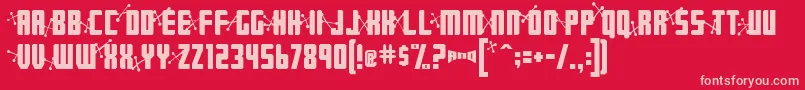 フォントJetage – 赤い背景にピンクのフォント