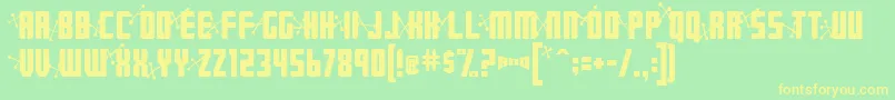 Jetage Font – Yellow Fonts on Green Background