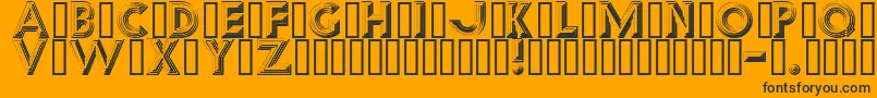 Reverb Font – Black Fonts on Orange Background