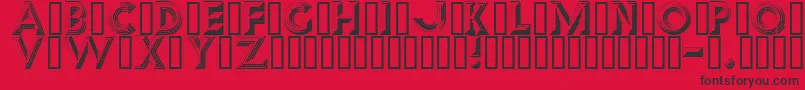 Czcionka Reverb – czarne czcionki na czerwonym tle