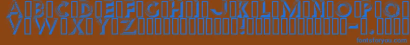 Reverb Font – Blue Fonts on Brown Background