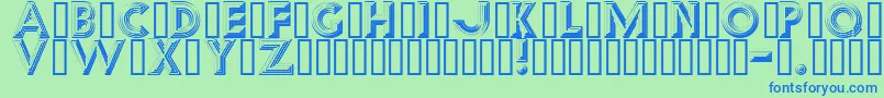 Reverb Font – Blue Fonts on Green Background