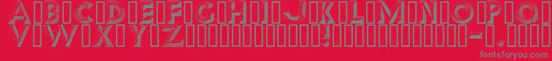 Reverb Font – Gray Fonts on Red Background