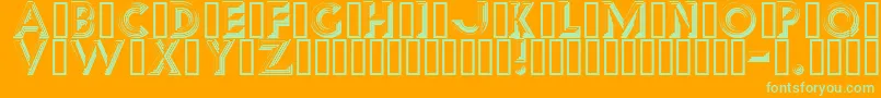 Reverb Font – Green Fonts on Orange Background
