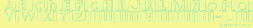 Reverb Font – Green Fonts on Yellow Background