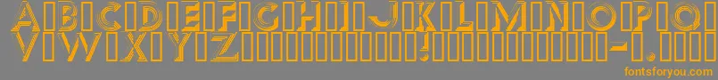 Reverb Font – Orange Fonts on Gray Background