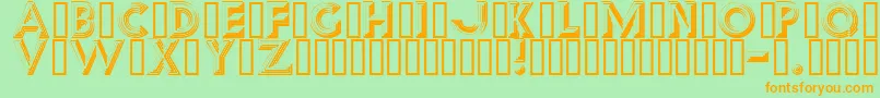 Reverb Font – Orange Fonts on Green Background