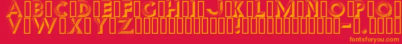 Reverb Font – Orange Fonts on Red Background