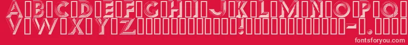 Reverb Font – Pink Fonts on Red Background