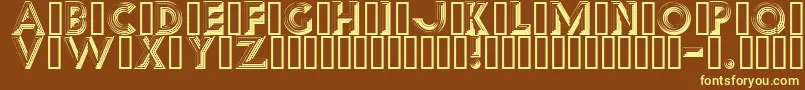 Reverb Font – Yellow Fonts on Brown Background