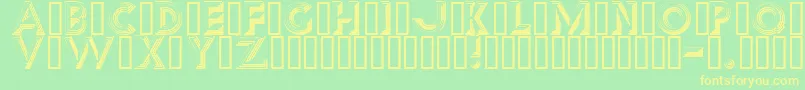 Reverb Font – Yellow Fonts on Green Background