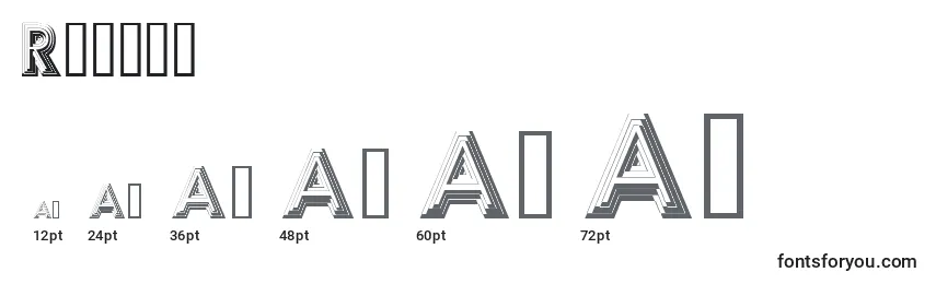 Größen der Schriftart Reverb